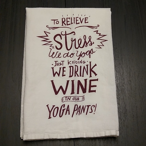 Primitives by Kathy "Yoga Pants" Dish Towel - Picture 1 of 7